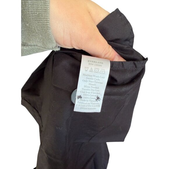 Everlane The Silky Cotton Lantern Top in Black Size 10 - Picture 8 of 8